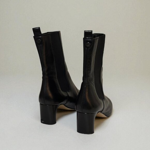 Russell & Bromley Black Leather Slip-On Ankle Boots 👢✨ - Picture 4 of 10